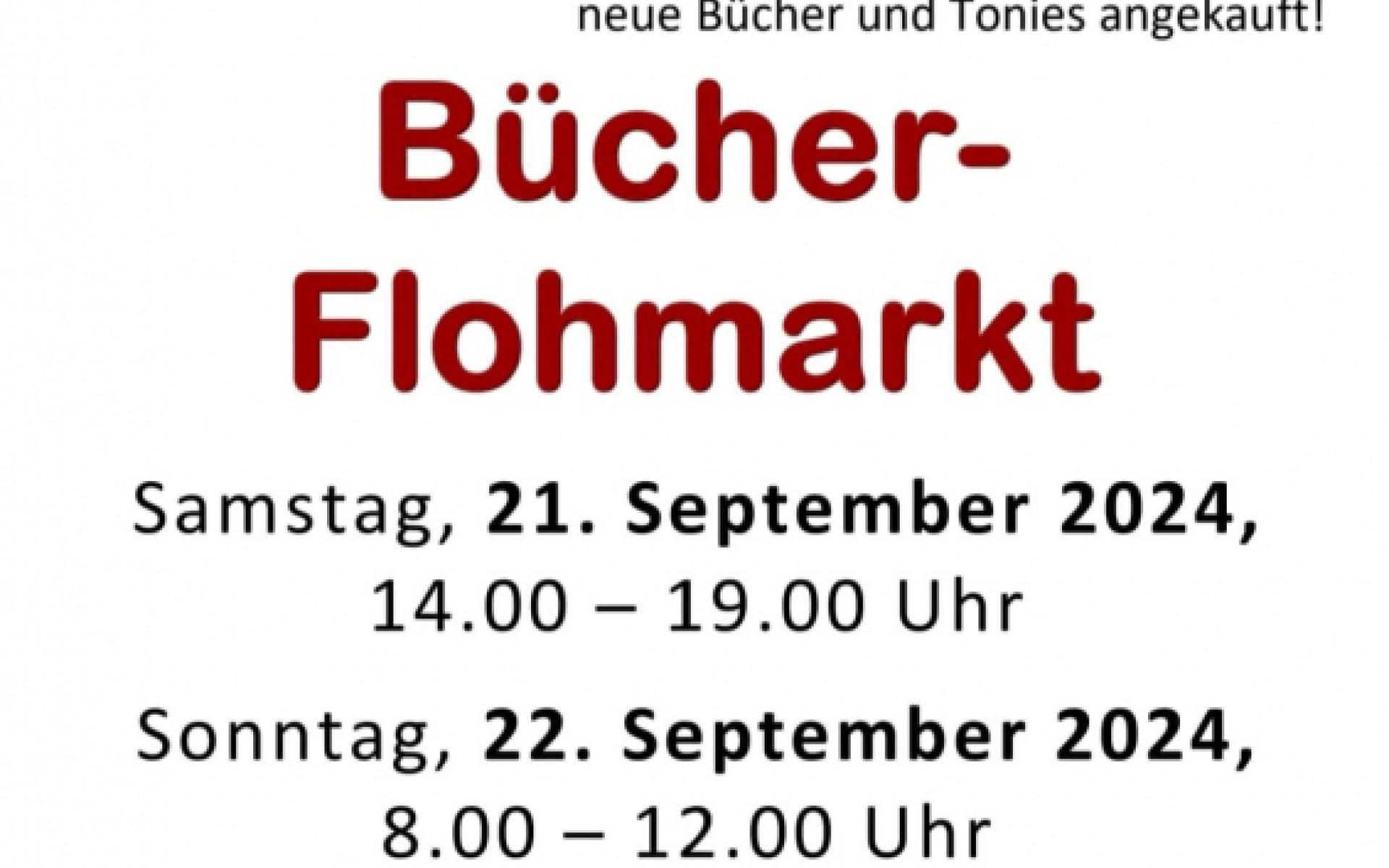 Einladung Bücherflohmarkt 2024